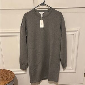 NWT SPANX Heather Grey Crewneck Sweatshirt Dress size S
